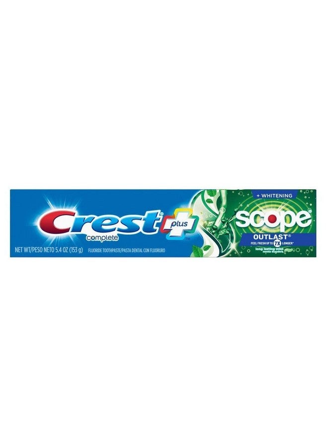 Toothpaste 5.4 Ounce Plus Scope Outlast + Whitening (Pack Of 2)