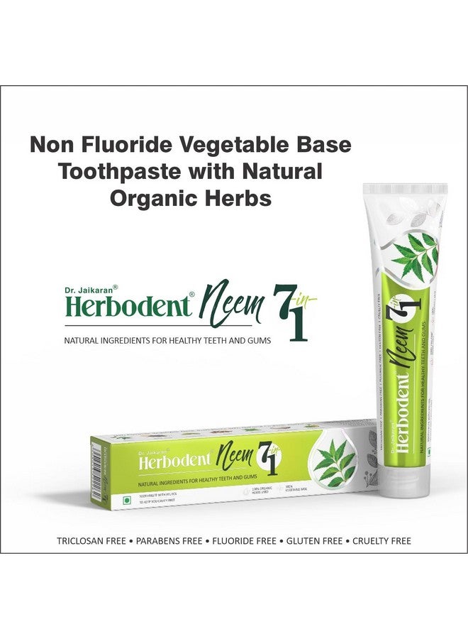 ® Neem 7 In 1 Toothpasteorganic Herbsneem Black Seed & Xylitol For Anti Cavitycardamom & Mint For Taste & Freshnessbaking Soda For Excellent Cleaningno Fluoride No Paraben 6.53Oz (1)