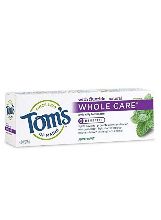 Whole Care Anticavity Toothpaste Spearmint 4 Oz (113 G)