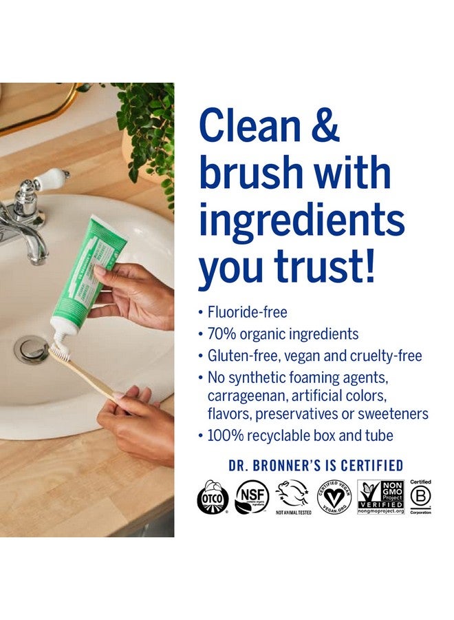 Dr. Bronner’Sallone Toothpaste (Spearmint 5 Ounce3Pack)