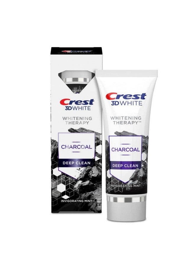 3D White Whitening Therapy Charcoal Deep Clean Fluoride Toothpaste Invigorating Mint 3.5 Ounce
