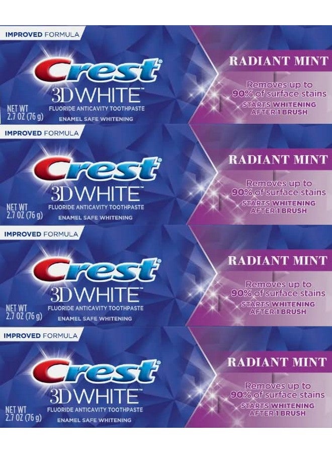 3D White Toothpaste Radiant Mint 2.7 Oz (76G)Pack Of 4