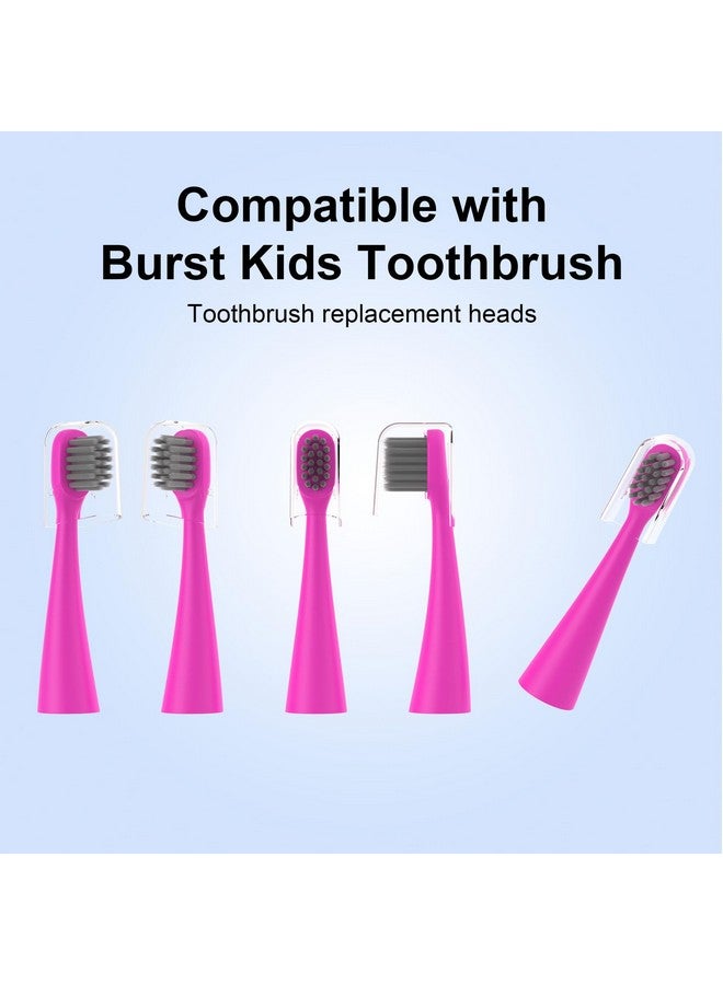 Replacement Toothbrush Heads 8 Pack For Burst Kids Electric Toothbrush Blue And Pink
