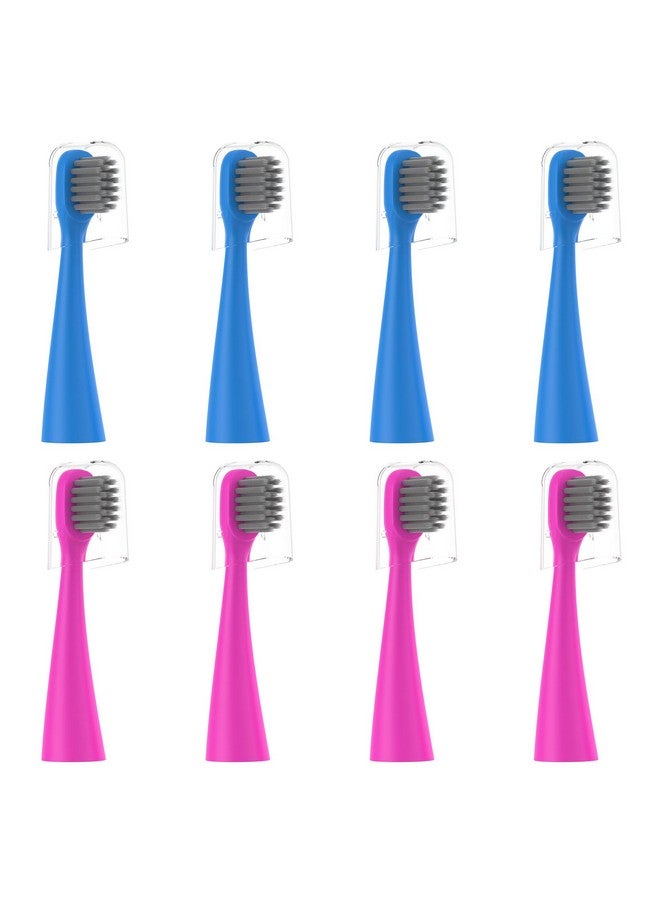 Replacement Toothbrush Heads 8 Pack For Burst Kids Electric Toothbrush Blue And Pink