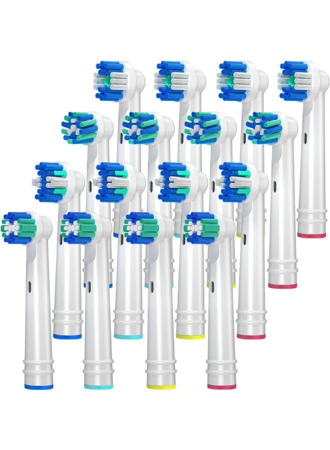 Replacement Brush Heads For Oral B 16 Pcs Toothbrush Replacement Heads Compatible With Oral B Pro1000 Pro3000 Pro5000 Pro7000 Includes 4 Floss 4 Cross 4 Precision & 4 Whitening Brush Heads