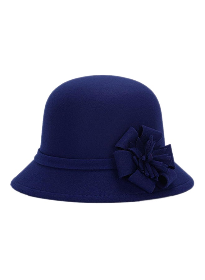 Retro Prom Cocktail Hat Sapphire Blue