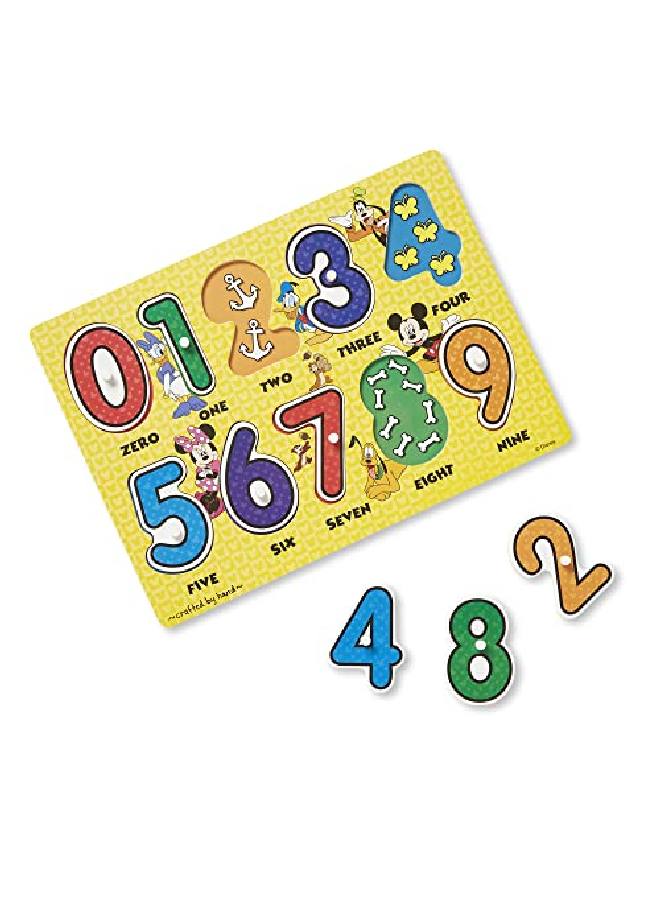 Mickey Mouse Clubhouse Numbers Wooden Peg Puzzle (10 Pcs)