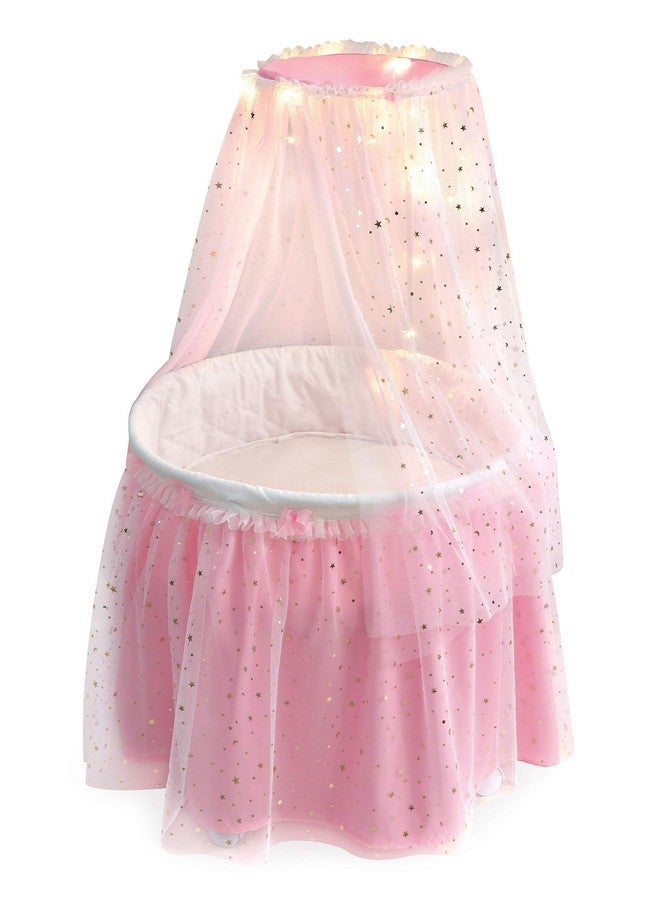 Sweet Dreams Toy Doll Bed With Canopy And Lights For 18 Inch Dollspinkstars
