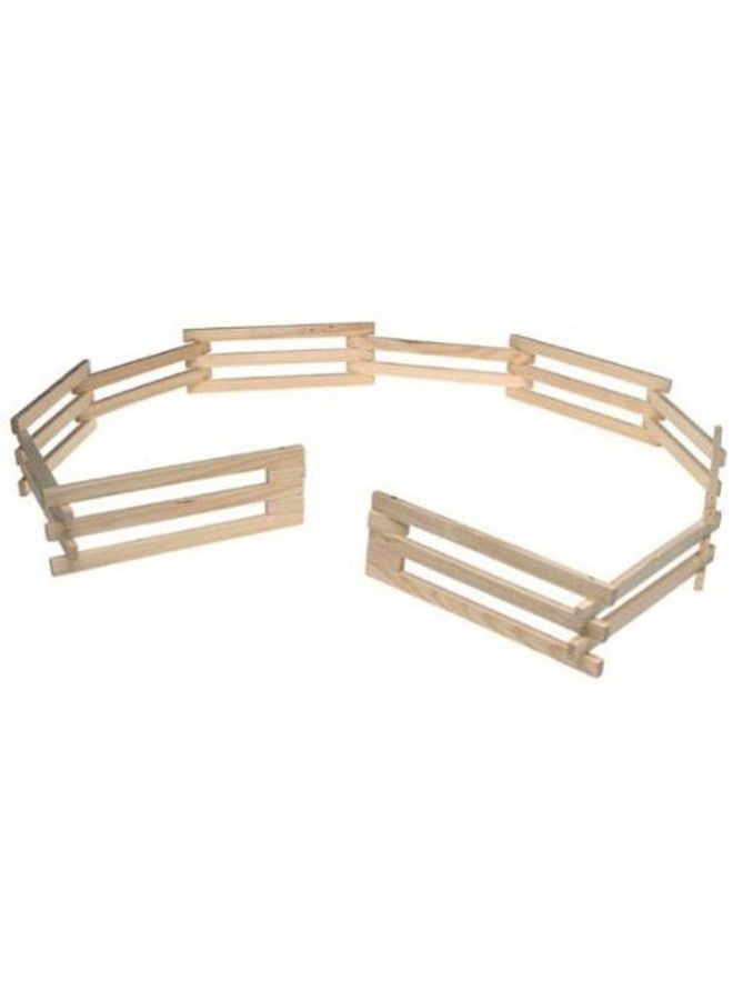 Traditional Wood Corral Fencing Accessory Toy Multicolor 9 Inches