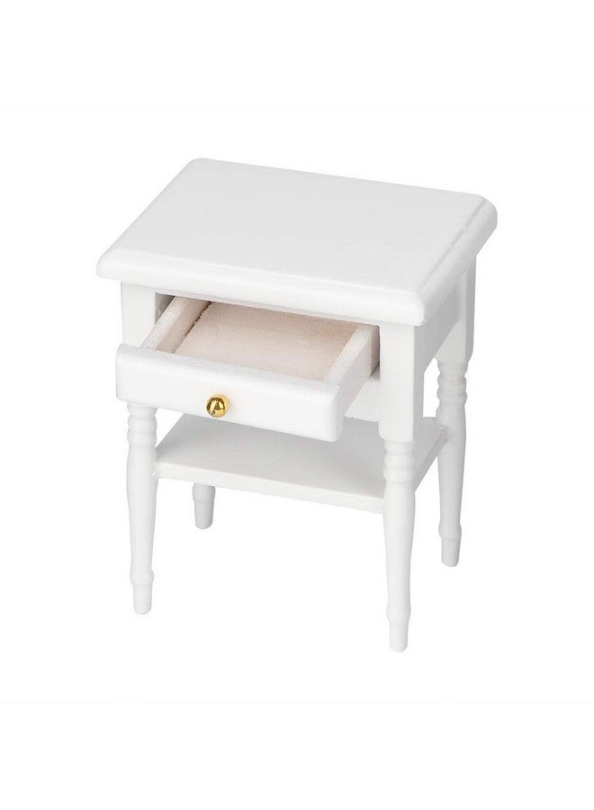 Miniature Doll House Nightstand 1:12 Scale Doll House End Table With Drawer For Doll House Kids Gift