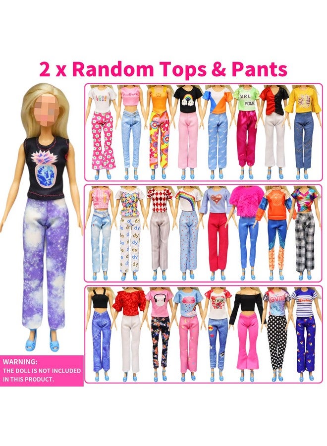 48 Pcs Doll Clothes And Accessories For 11.5 Inch Doll2 Princess Dresses 7 Fashion Dresses 2 Outfits 2 Swimsuits 10 Shoes 5 Crowns 5 Necklaces 5 Handbags 10 Hangers Accessories Girls Gift