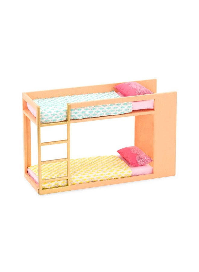 Bunk Bed Set For Mini Dollsbedroom Furniture For 6Inch Dollsdollhouse Accessoriestoys For Kids3 Years +Urban Chic Bunk Bed