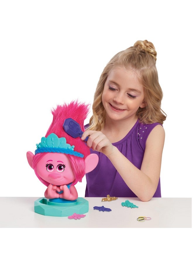 Dreamworks Trolls Band Together Poppy Styling Head 11Pieces Pink Kids Toys For Ages 3 Up By Just Play