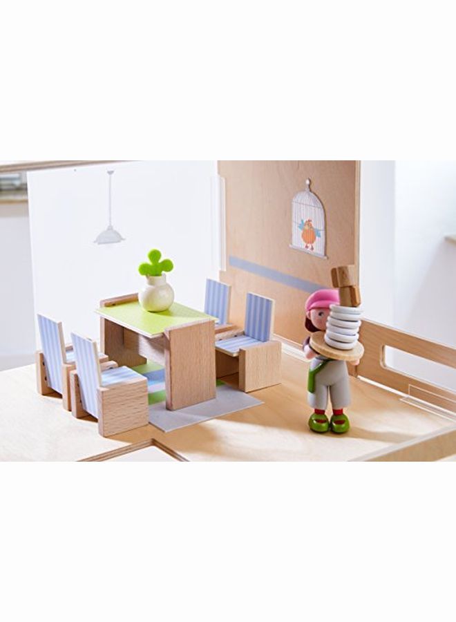 Little Friends Dining Room Wooden Dollhouse Furniture For 4
