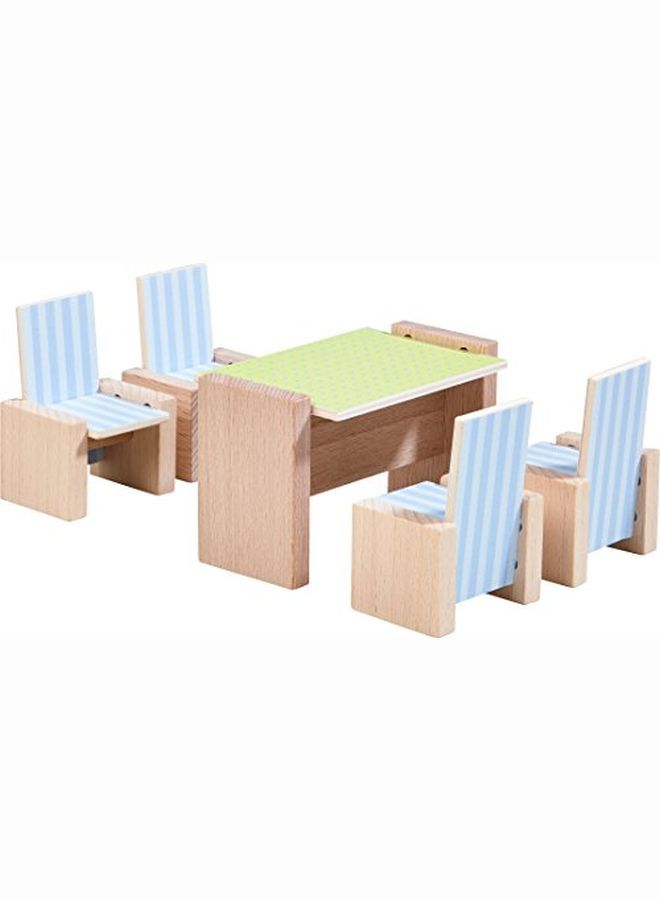 Little Friends Dining Room Wooden Dollhouse Furniture For 4