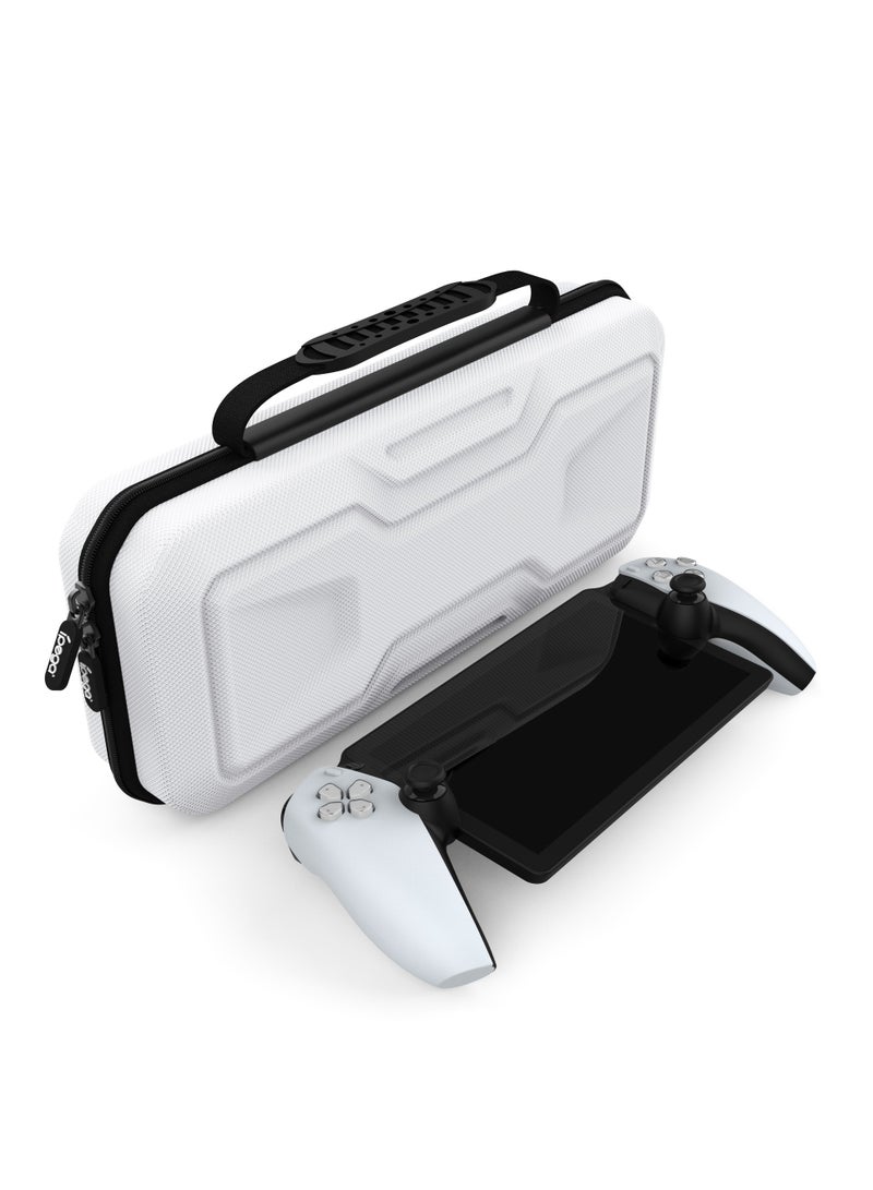 Carrying Case for Playstation Portal Hard Shell Portable Travel Storage Handbag for PS5 Portal Full Protection Handheld Case Accessories for Playstation Portal Remote Player (White)