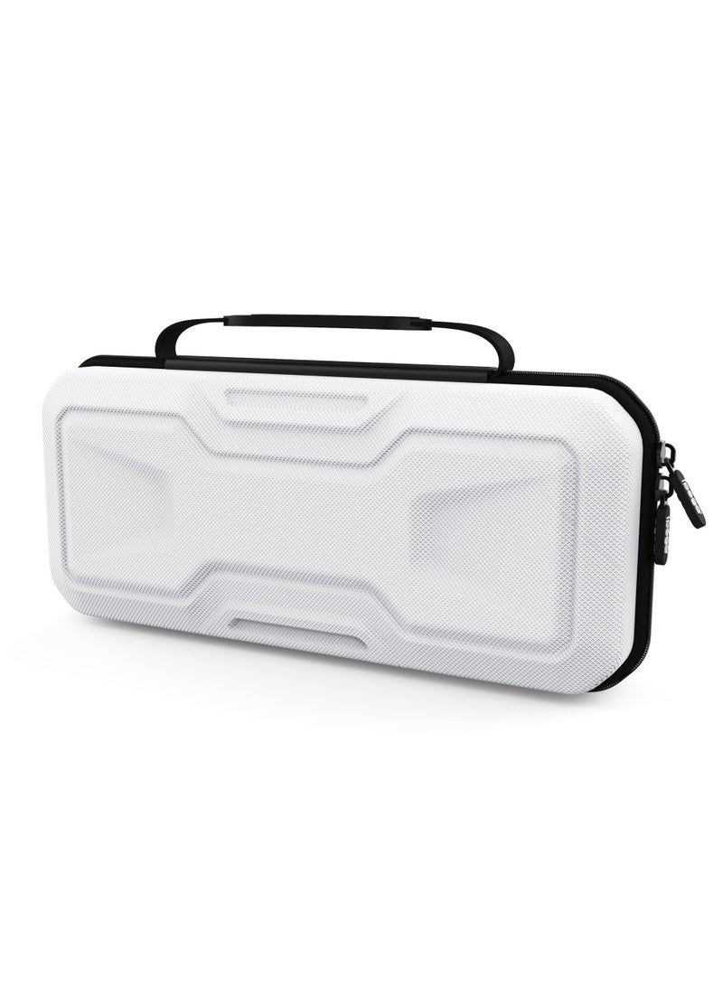 Carrying Case for Playstation Portal Hard Shell Portable Travel Storage Handbag for PS5 Portal Full Protection Handheld Case Accessories for Playstation Portal Remote Player (White)
