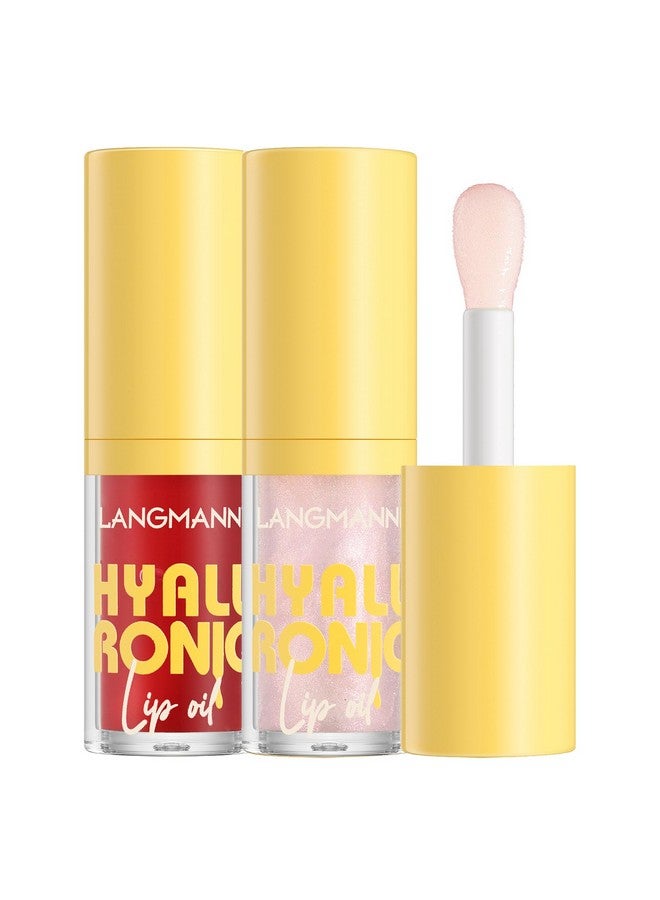 Hyaluronic Acid Lip Oilhydrating And Nourishing Lip Glosslightweight & Nonstickytinted Lip Glow Oil.(3 Cherry+6 Crystal)