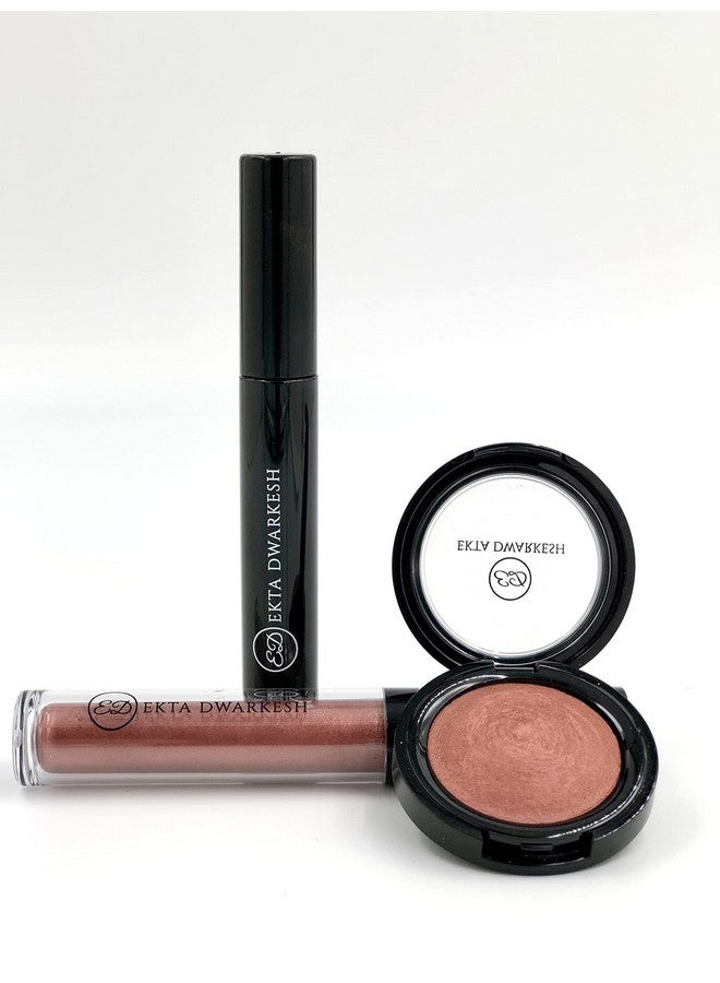 3 Must Haves Kitincludes Luxury Waterproof Mascara In Black (0.25 Oz) + Plumping Gloss In The Shade Cupid'S Bow (Shimmering Copper Rose0.21 Oz) + Baked Blush In The Shade Rose Gold (0.09 Oz)