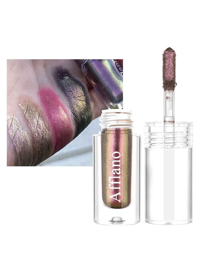 Liquid Eyeshadow Glitter Eye Makeup Multichrome Purple Gold Eyeshadow Glitter Holographic Sombras Para Ojos Iridescent Duo Chrome Sparkly Eye Shadow Ultidimensional Eye Look 16