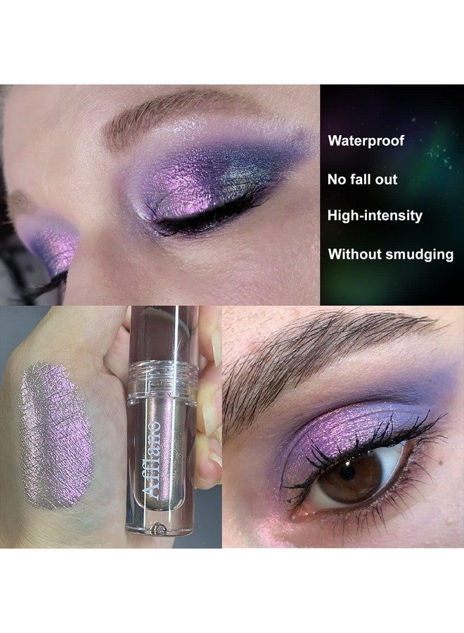 Liquid Eyeshadow Glitter Eye Makeup Multichrome Purple Gold Eyeshadow Glitter Holographic Sombras Para Ojos Iridescent Duo Chrome Sparkly Eye Shadow Ultidimensional Eye Look 16