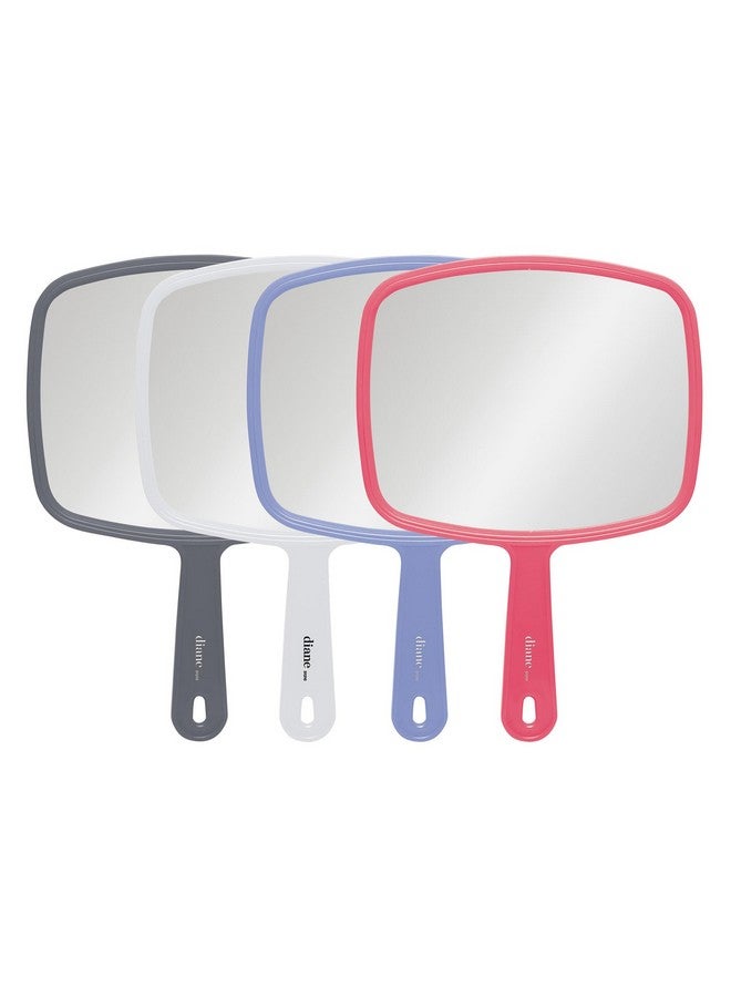 Professional Quality Hand Mirrorhand Held Mirror With Handle Single Sided Vanity Makeup Mirror For Women Men Salon Barber Shaving And Travel Medium 7.5 X 10.75 In Assorted Colors