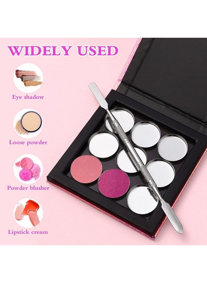 Empty Magnetic Palette Makeup Eyeshadow Palette With Round Metal Pans And Depotting Spatula Set For Eyeshadow Lipstick