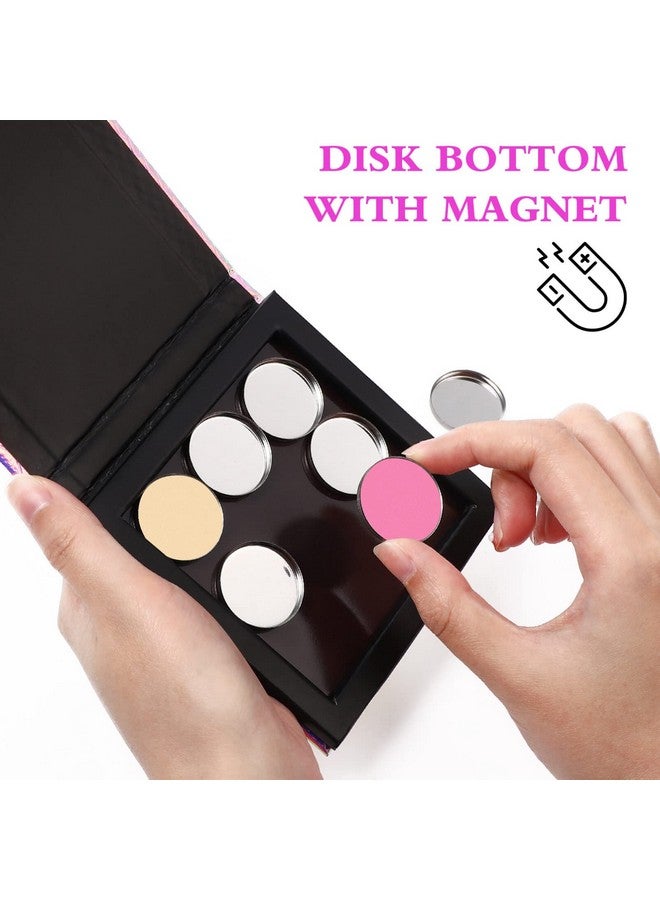 Empty Magnetic Palette Makeup Eyeshadow Palette With Round Metal Pans And Depotting Spatula Set For Eyeshadow Lipstick