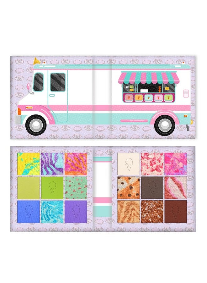 Cream Eyeshadow Palette Blue Purple Brown Eye Shadow Palettes For Cute Nature Popular Eye Make Up 18 Colors Ice Cream Original Design Glitter Matte Shimmer Makeup Pallets Talc Free