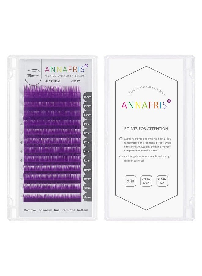 Colored Eyelash Extension Classic Brown 0.07 D Curl 815Mm Mixed Volume Lash Extension Individual False Eye Lashes With Color By Annafris (Classic Brown0.07 D 815Mm Mix)