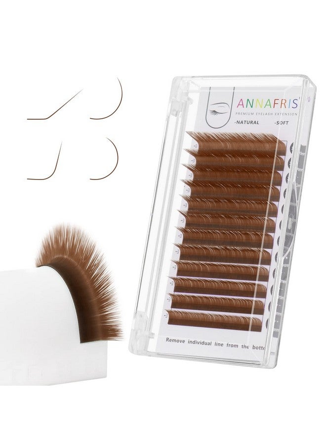 Colored Eyelash Extension Classic Brown 0.07 D Curl 815Mm Mixed Volume Lash Extension Individual False Eye Lashes With Color By Annafris (Classic Brown0.07 D 815Mm Mix)