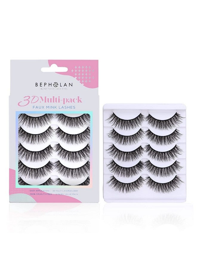 5 Pairs Faux Mink False Eyelashes (5 Pairs Xmz24)