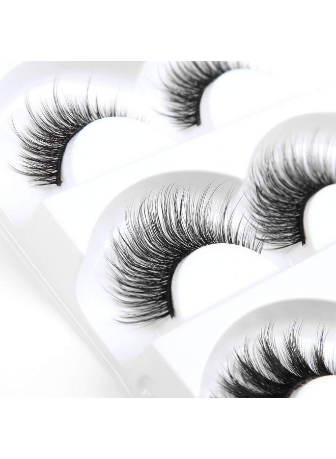 Fluffy Eyelashes 3D Mink Lashes Cat Eyes 15 Mixed Styles 15 Pairs Reusable Soft Fake Eyelashes Volume Strip Lashes Natural Look Wispies & Big False Eyelashes Packwith False Lashes Tweezers