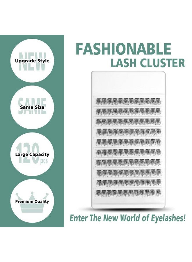 Lash Clusters 120 Pcs Cluster Lashes Lightweight Handmade Comfortable Natural Diy Eyelash Extension Diy At Home (Naturalshort)