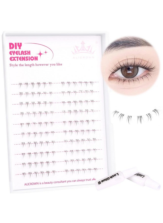 Bottom Lashes Cluster Lash Extension Kit Individual Lashes Natural Look Lower Lash Clusters Eyelash Extension Kit With Lash Glue
