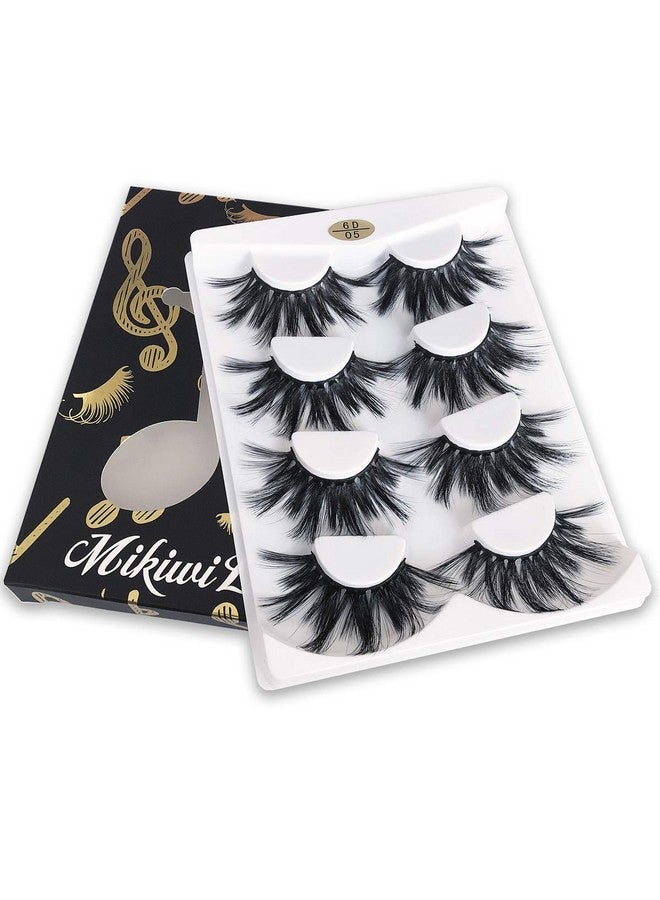 25Mm Lashes Dramatic 6D Faux Mink Lashes Fluffy Volume Eyelashes Thick Crossed Lashes Long Faux 25Mm Mink Lashes (6D405)