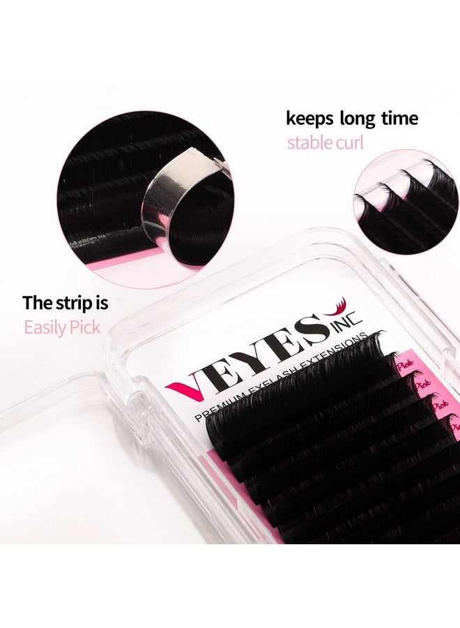 Ellipse Flat Lash Extension 0.150.20 Cccd Curl 820Mm Mix & Single Length Tray Professional Eyelash Extension Supplies Matte Black (0.20 D 816Mm)