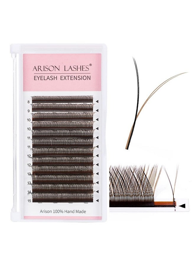 Dark Brown Yy Eyelash Extension Lashes C Curl 0.07Mm 815Mm Faux Mink Cluster Lash Extensions Soft Y Lashes Extensions Premade (815Mm 0.07Cdark Brown)