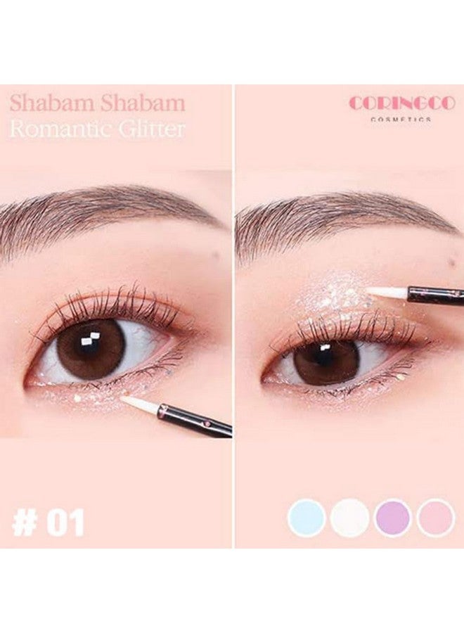 [Set] Eye Glitter Makeup Liquid Eyeshadow Sparkle Shabam Shabam Romantic Glitter Shadow K Beauty Makeup Shimmer (01 Tears Light)