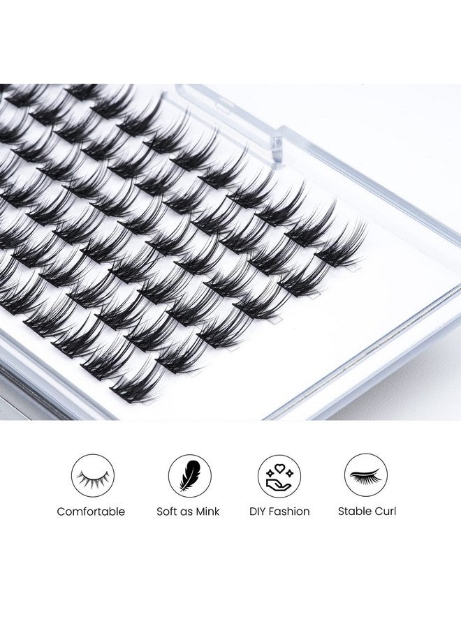 Diy Lash Extensions 72Pcs Lash Cluster 10Mm Individual Eyelash Extensions At Home Superfine Band Soft Lash Clusters Diy Lashes