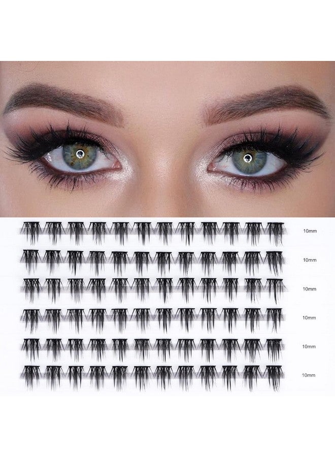 Diy Lash Extensions 72Pcs Lash Cluster 10Mm Individual Eyelash Extensions At Home Superfine Band Soft Lash Clusters Diy Lashes