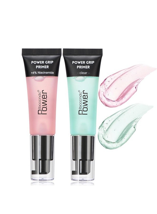 2 Pcs Power Grip Primer For Face Foundationhydrating Base Face Primer Gel Longwear Primer Foundation Face Moisturizes Makeup For Oily And Dry Skin (Evens Skin Tone+Hydrates Skin)