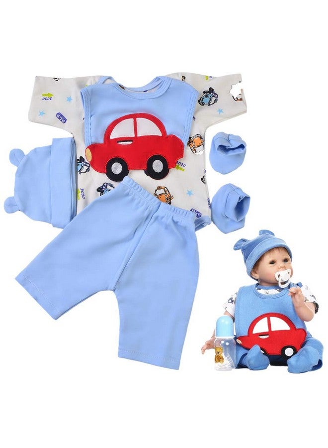 Baby Boy Dolls Clothes Outfit Accessories 5 Piece Set For 2023 Inch Reborn Baby Dolls Clothes 22 Inch Newborn Baby Boy