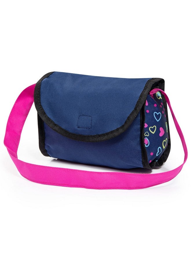 Dolls: Pram Cosyblue Pink Heartsincludes Blanket & Shoulder Bag Fits Dolls Up To 18 Features Soft Handle Two Color Frame Big Wheels For Easy Swiveling Ages 3+