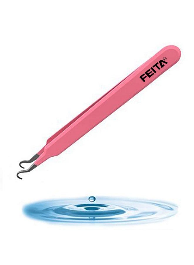 Blackhead Acne Extraction Tweezersfeita Pro & Surgicalgrade Stainless Steel Bend Curved Comedone Extractor Tweezer Tool For Remove Whitehead And Clogged Pores Pimplepink