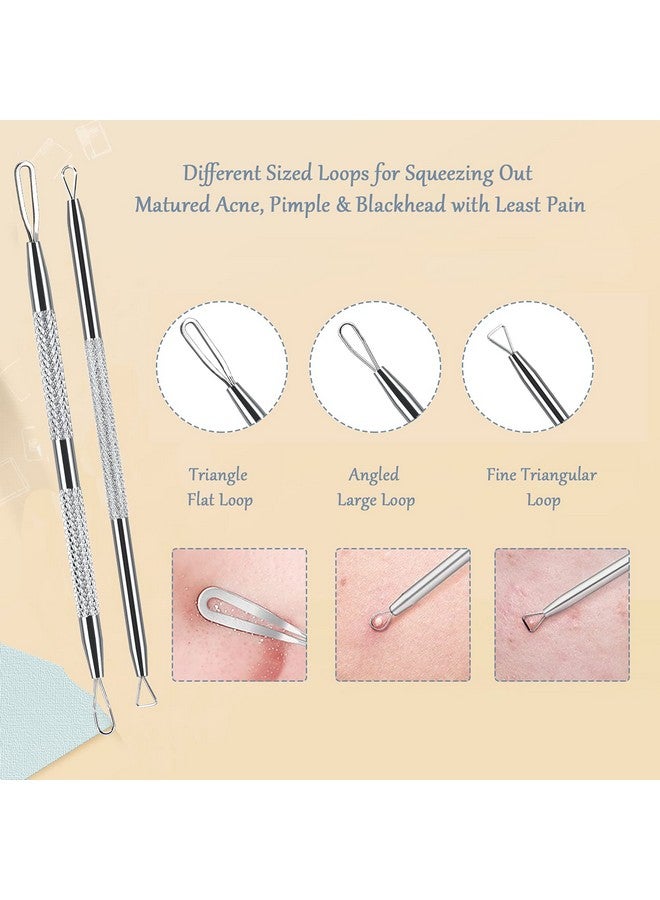 Blackhead Remover Pimple Popper Tool Kit 6In1 Blackhead Comedone Acne Blemish Pimple Extractor Tool Kit Tweezers Kit Skin Care Tools For Face