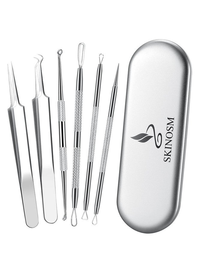 Blackhead Remover Pimple Popper Tool Kit 6In1 Blackhead Comedone Acne Blemish Pimple Extractor Tool Kit Tweezers Kit Skin Care Tools For Face