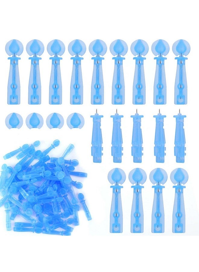 60 Pcs Blackhead Blemish Remover Abs Blue Tool Comedone Removal Whitehead Blackhead Remover Set Professional Pimple Popper Needle Remover Tools For Beauty Salon Home