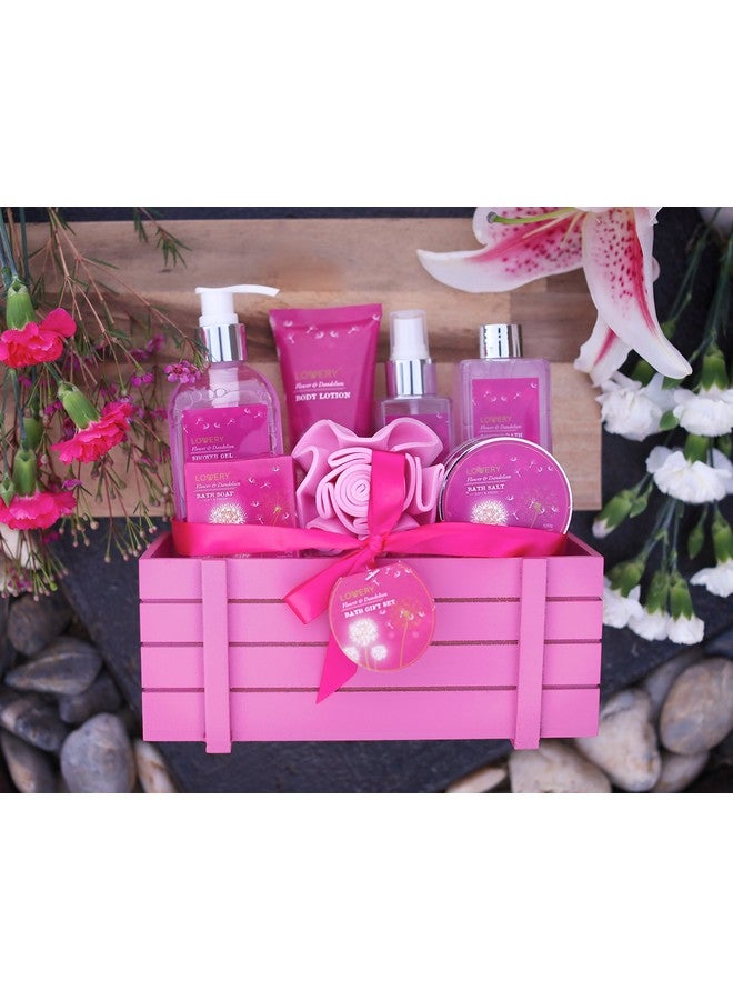 Valentines Birthday Gifts From Daughter Gift Baskets For Women Home Spa Gift Set For Her Bath & Body Gifts For Women Luxury Flower Dandelion Best Gift Ideas For Her Wedding & Anniversary Gift