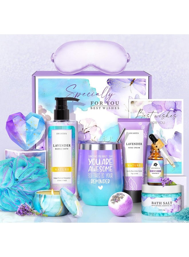 Gifts Baskets For Womenrelaxing Spa Gift Basket Setchristmas Gifts For Womengifts Idea For Momgirlfriendsisterwifeteacher12Pcs Lavender Care Package Gift Setbirthday Gifts Basket For Women